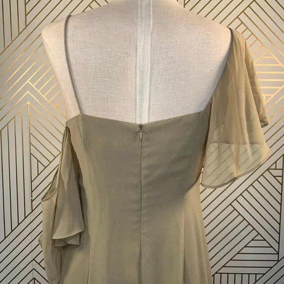 Keepsake the Label Cosmic Girl Ruffle Dress in Willow Tan Beige Green Size Small - Picture 9 of 11